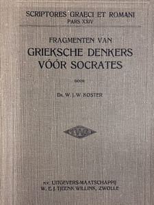 Fragmenten van grieksche denkers voor Socrates