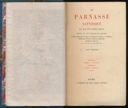 Le Parnasse satyrique du dix-neuvième siècle, recueil de vers piquants et gaillards. Le nouveau Parnasse satyrique du dix-neuvième siècle suivi d'un ...