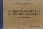 Leçons journalières de Culture Physique. 2 volumes . Docteur Henri DIFFRE 