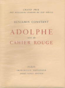 Adolphe suivi du Cahier rouge
