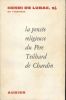 La pensée religieuse du Père Teilhard de Chardin . Henri de LUBAC 