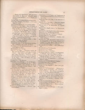 Dictionnaire topographique du département du Gard comprenant les noms de lieux anciens et modernes. GERMER-DURAND M. E.
