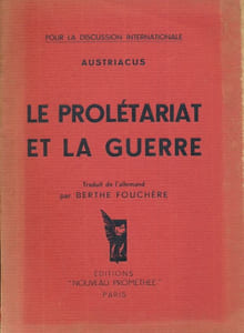 Le Prolétariat et la guerre