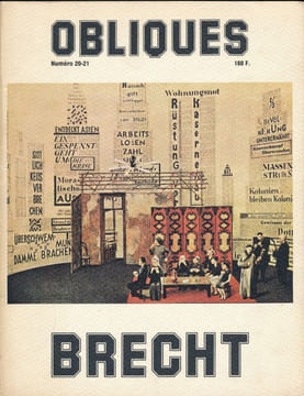 Brecht. BRECHT ] Revue OBLIQUES