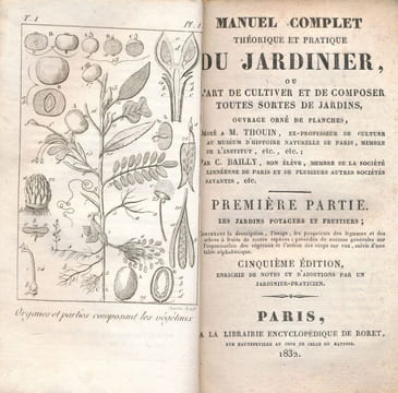 Manuel complet, théorique et pratique du jardinier ou l'art de cultiver et de composer toutes sortes de jardins. BAILLY C.
