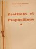 Positions et Propositions. FORVEILLE Pierre Alain