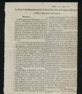 Lettre écrite à Monsieur Dalbis, Maire de Millau, par son fils.