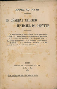 Le Général Mercier justicier de Dreyfus