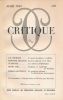 Critique. Revue générale des publications Françaises et étrangères. N° 202 de Mars 1964. CRITIQUE ] Revue littéraire 