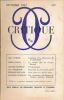 Critique. Revue générale des publications Françaises et étrangères. N° 197 d'octobre 1963. CRITIQUE ] Revue littéraire 