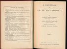 A handbook of Greek Archaeology. NORTH FOWLER Harold - RIGNALL WHEELER James