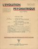 L'évolution psychiatrique. 1960. Tome XXV. Fascicule I. Janvier Mars . COLLECTIF 