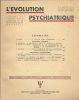 L'évolution psychiatrique.1961. Tome XXVI. Fascicule III. Juillet septembre. COLLECTIF 