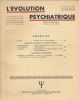 L'évolution psychiatrique. 1958. Fascicule IV. Octobre décembre. COLLECTIF 