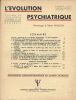 L'évolution psychiatrique. 1962.Tome XXVII.  Fascicule I. Janvier Mars. Hommage à Henri Wallon . COLLECTIF 