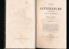 Cours de littérature française. Tableau de la littérature au XVIIIe siècle . VILLEMAIN M