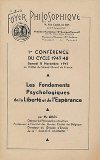 Les fondements psychologiques de la Liberté et de l'Espérance