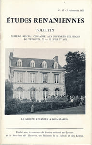 Société des Etudes Rénaniennes. Bulletin N° 15 de 1972