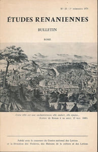 Société des Etudes Rénaniennes. Bulletin N° 18 de 1974