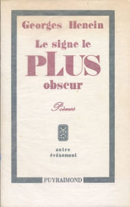 Le signe le plus obscur. Poèmes