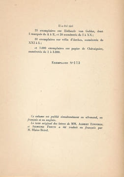 Pourquoi la guerre ?. EINSTEIN Albert - FREUD Sigmund