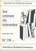 Les crimes du trimestre. Du n°1  au n°16. POLAR ] REVUES LITTERAIRES 