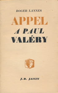Appel à Paul Valéry suivi de La poésie objet de civilisation