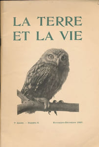 La terre et la vie. 1937. N°7 de novembre - décembre 