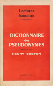 Dictionnaire des pseudonymes