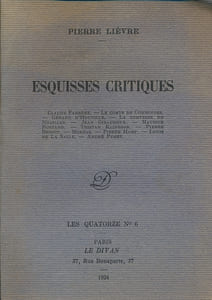 Esquisses critiques. Les quatorze N°6