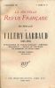 La nouvelle revue Française. Hommage à Valéry Larbaud. COLLECTIF 