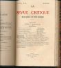 La revue critique des idées et des livres. 1912. du n° 90 au n° 101. Soit 12 numéros. COLLECTIF