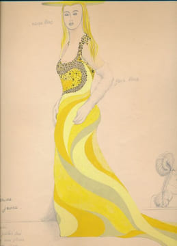 Dessins originaux pour décor de théâtre. Lorsque cinq ans seront passés . GARCIA LORCA Fédérico ]