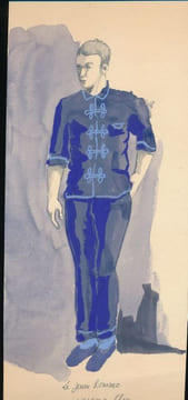 Dessins originaux pour décor de théâtre. Lorsque cinq ans seront passés . GARCIA LORCA Fédérico ]
