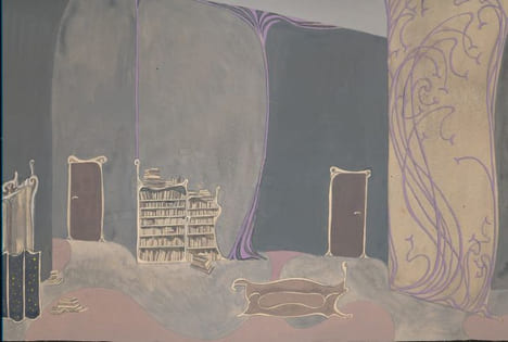 Dessins originaux pour décor de théâtre. Lorsque cinq ans seront passés . GARCIA LORCA Fédérico ]