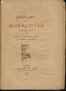 Le bréviaire des moralistes français Maximes et pensées mises en ordre par Henri Le Brun. LE BRUN Henri 