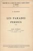 Les paradis perdus. Essais critiques : W Golding, E O'neill, A Huxley, E. M. Forster, C Fry. DUPONT V 