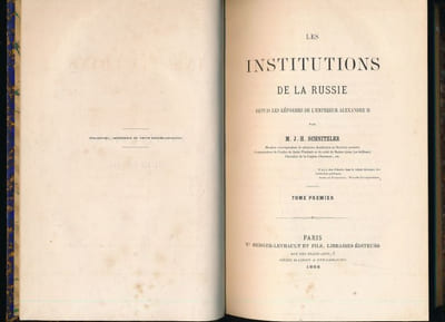 Les institutions de la Russie depuis les réformes de l'Empereur Alexandre II