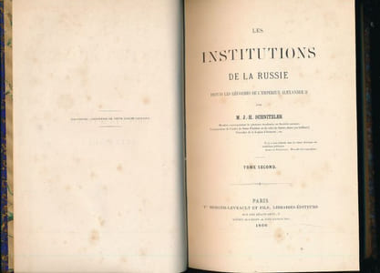 Les institutions de la Russie depuis les réformes de l'Empereur Alexandre II
