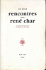 Rencontres avec René Char. PENARD Jean 