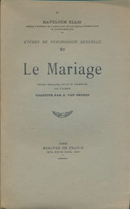 Etudes de psychologie sexuelle. XI. Le mariage