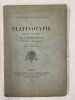 La platinotypie, traité pratique. HORSLEY-HINTON A