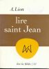 Lire Saint Jean. LION Antoine