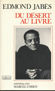 Du Désert au Livre. Entretiens avec Marcel Cohen