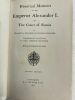 Historical memoirs of Alexander I and the court of Russia. CHOISEUL-GOUFFIER Comtesse de