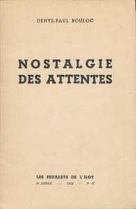 Nostalgie des attentes 