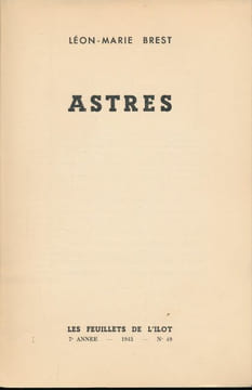 Astres . BREST Léon-Marie