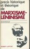 Précis historique et théorique de Marxisme-Leninisme. ROUX Jean 