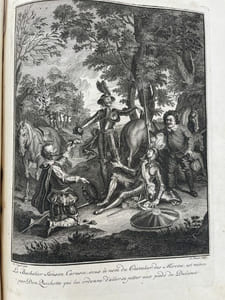 Les principales avantures de l'admirable Don Quichotte représentées en figures par Coypel, Picart le Romain, et autres habiles maîtres avec les explications des XXXI planches de cette magnifique collection tirées de l'original espagnol de Miguel de Cervantes