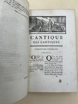 Cantique des Cantiques. traduit en françois, avec une explication tirée des Saints Pères et des Auteurs ecclésiastiques. COLLECTIF ] SAINT PERE 